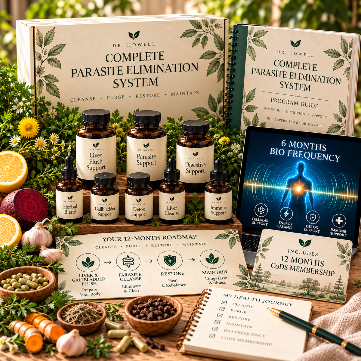 Dr Howell’s Complete Parasite Elimination System + 6 months Bio Frequency