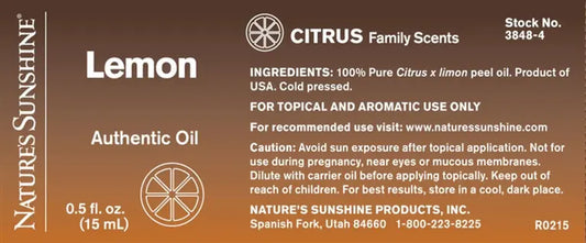 Nature's Sunshine Authentic Lemon Oil